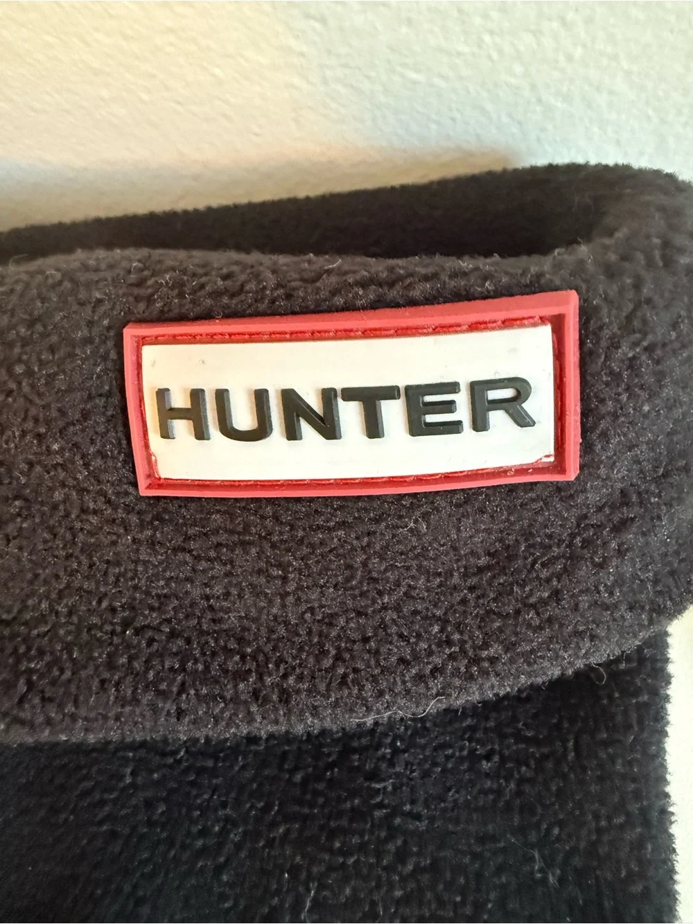 Hunter Original Tall Boot Socks Black Fleece Liners Size L Women 8-10 Men 7-9